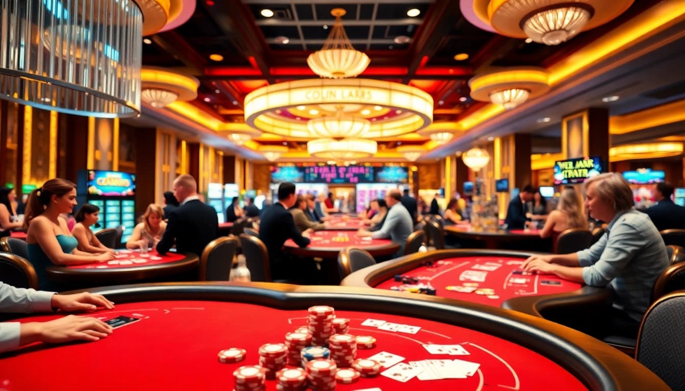 Engaging gaming experience at Non gamstop Casino Uk with players enjoying vibrant tables.