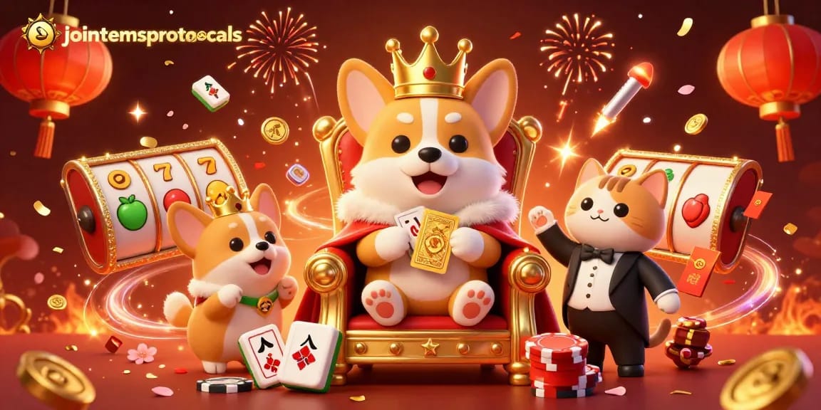 Menangkan jackpot di jointemsprotocols dengan corgi kerajaan dan elemen permainan slot yang menarik.