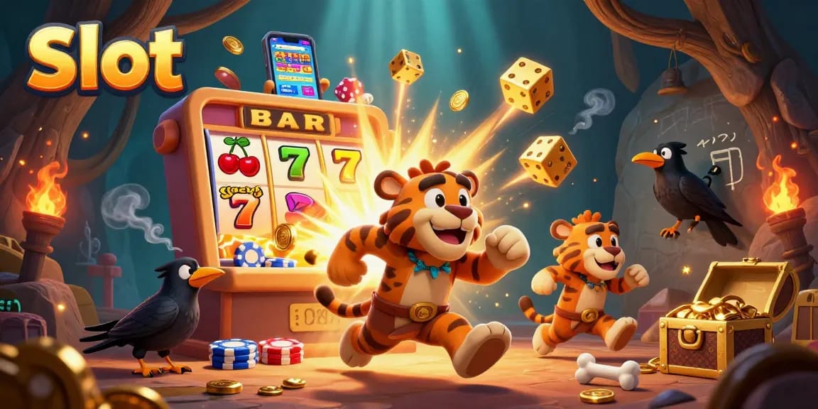 Spin classic slot machines and win with vibrant symbols flooding the prehistoric casino.