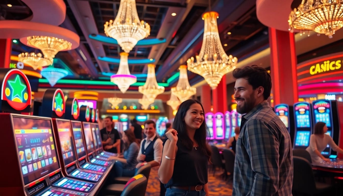 Experience the excitement of Non Uk Casino 2025 with vibrant players enjoying games.