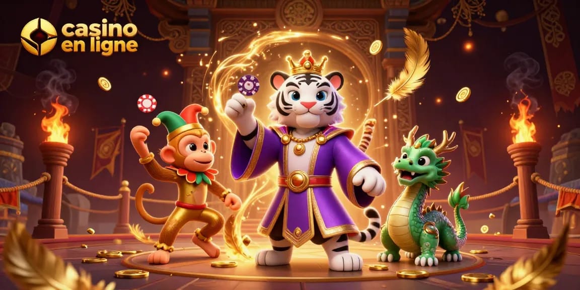 Le casino en ligne propose une expérience immersive avec un tigre majestueux et des éléments riches en jeux.