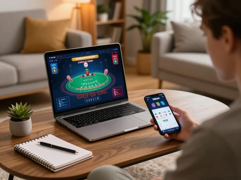 Engaging player enjoying a live dealer blackjack session on 789win, showcasing strategic betting and responsible gaming.