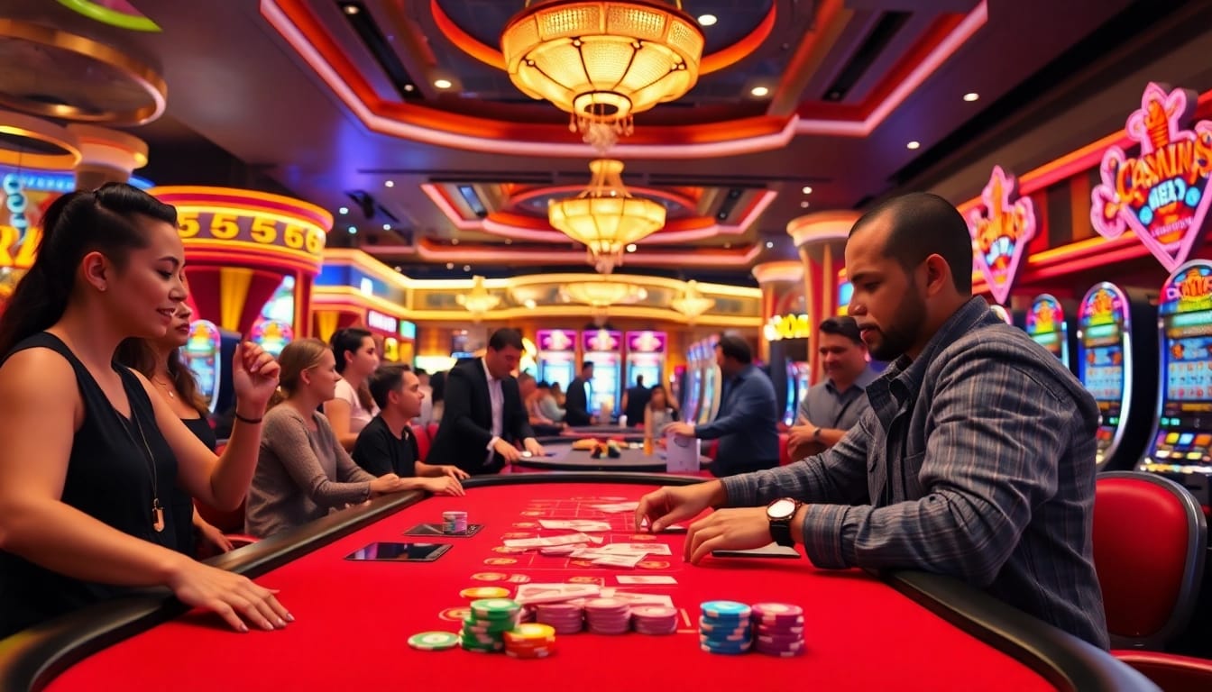 Vegas hero enjoying a transformative gaming experience at an upscale casino table.