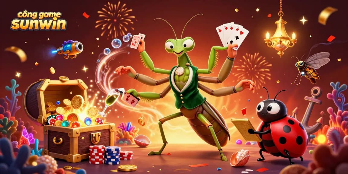 Experience thrilling moments at cổng game sunwin with vibrant casino characters and lively elements.