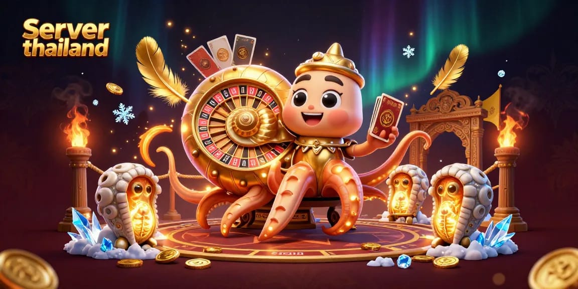 Spin to win on server thailand with a giant nautilus roulette-themed scene of ancient allure.