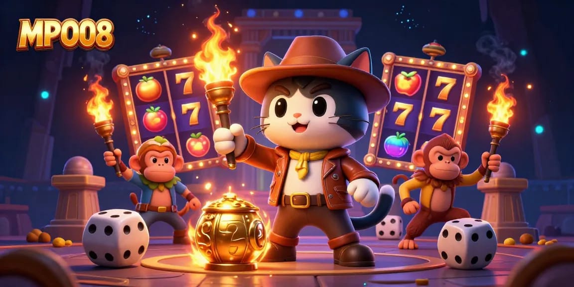 MPO08 offers an exciting casino experience with captivating gameplay featuring golden reels and vibrant action.