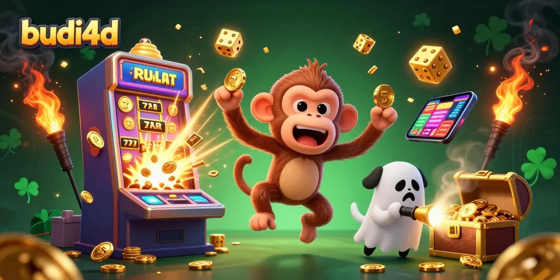 Experience budi4d's thrilling online casino action with a ghost-hunter puppy tracking a mischievous monkey!