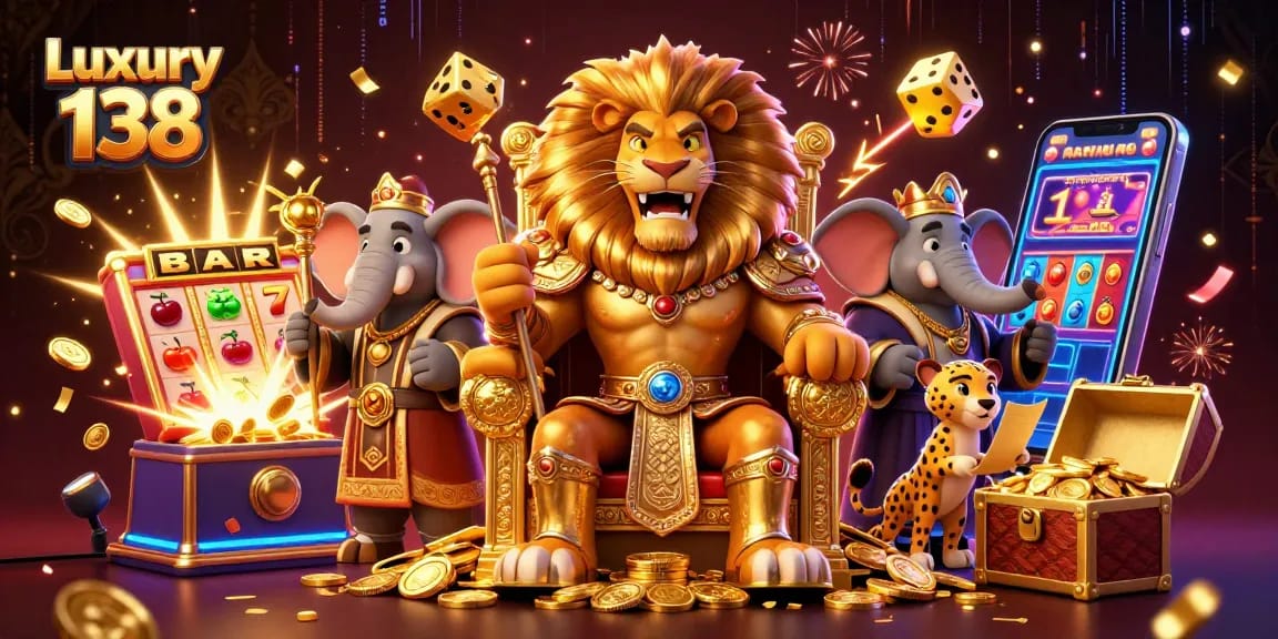 Win big at Luxury 138 with thrilling games, including slot machines and dynamic casino elements.