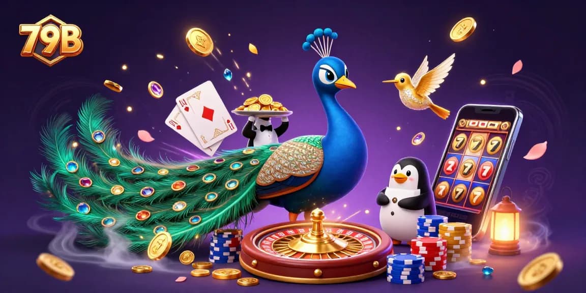 Experience exciting games at 79B, with charming characters and a vibrant casino atmosphere.