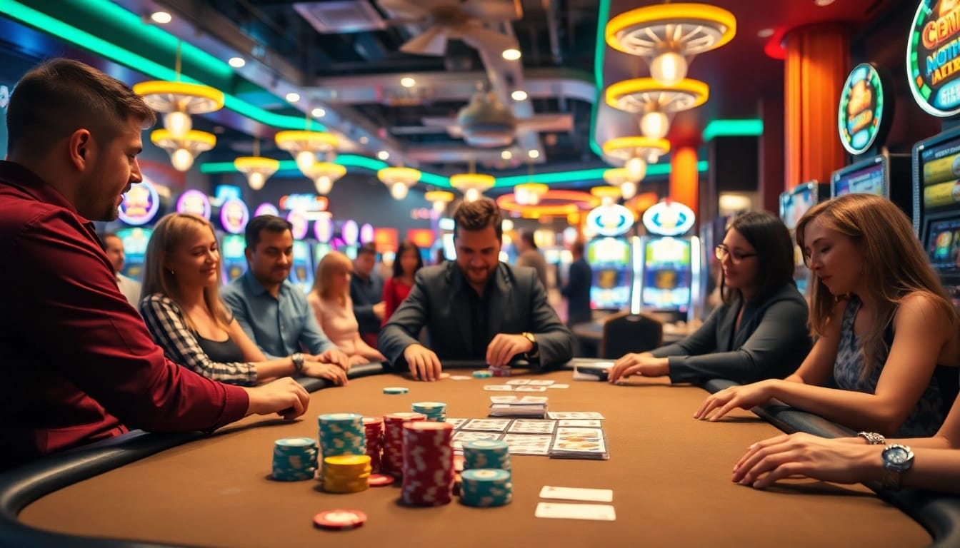 Engage with the panduan daftar totoplay88 through an immersive casino scene showcasing excitement.