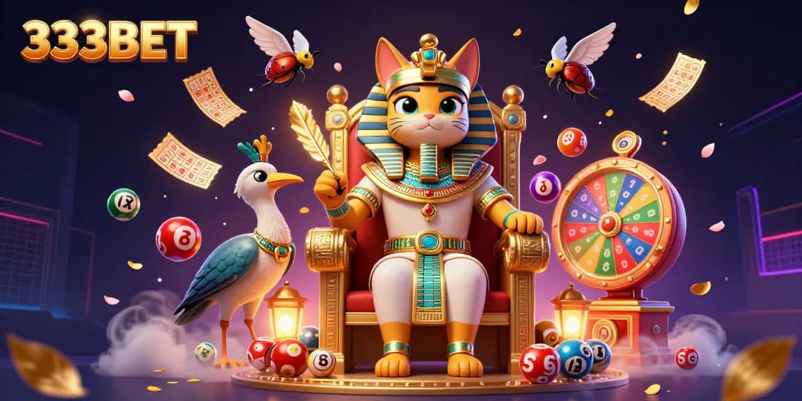 Engage with vibrant play at 333BET with our dynamic casino-themed illustration showcasing thrilling elements.