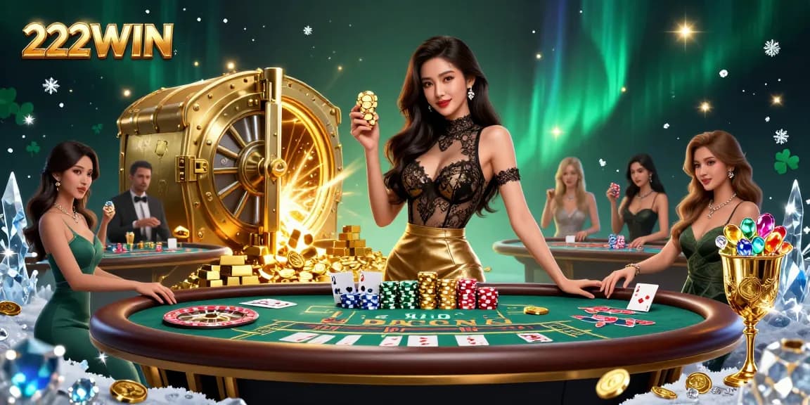 Win big at 222WIN with VIP baccarat and dazzling casino elements!