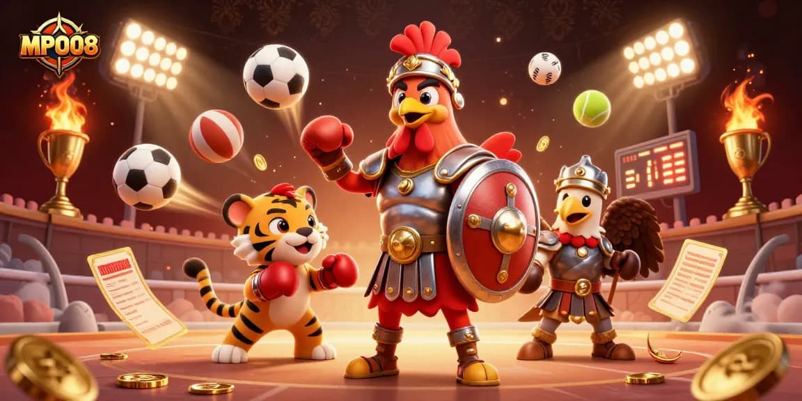 MPO08 offers an engaging gaming experience with interactive slot games amidst vibrant elements.