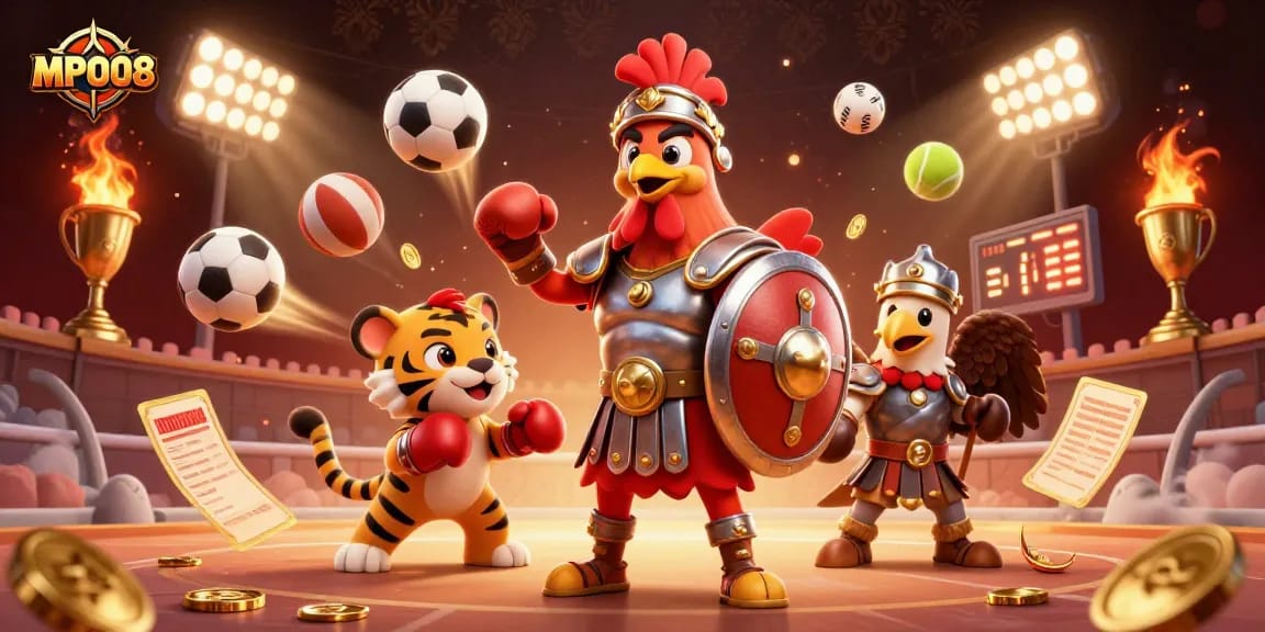 MPO08 offers an engaging gaming experience with interactive slot games amidst vibrant elements.