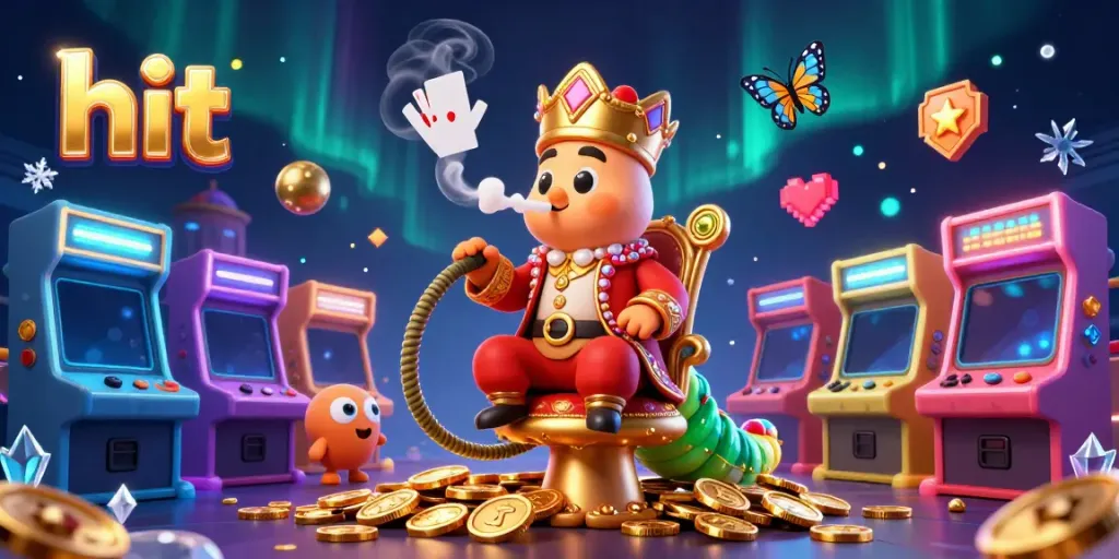 Hit engaging with dynamic casino elements in a rich fantasy illustration.