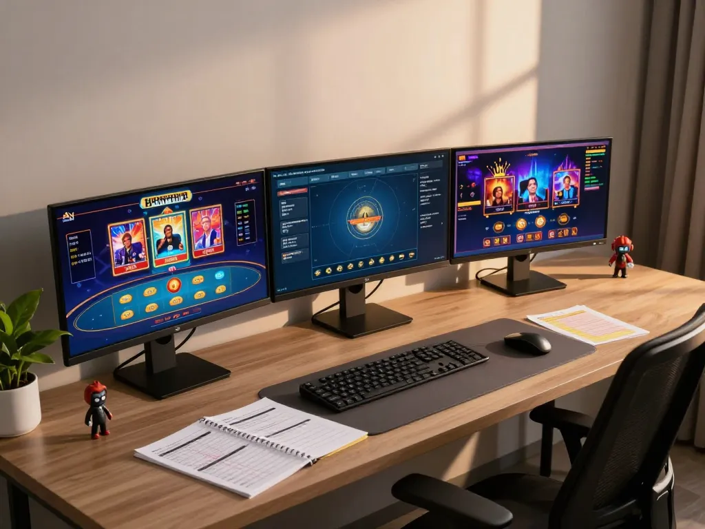 Engaged player utilizing XN88 app on multiple screens for live games and betting