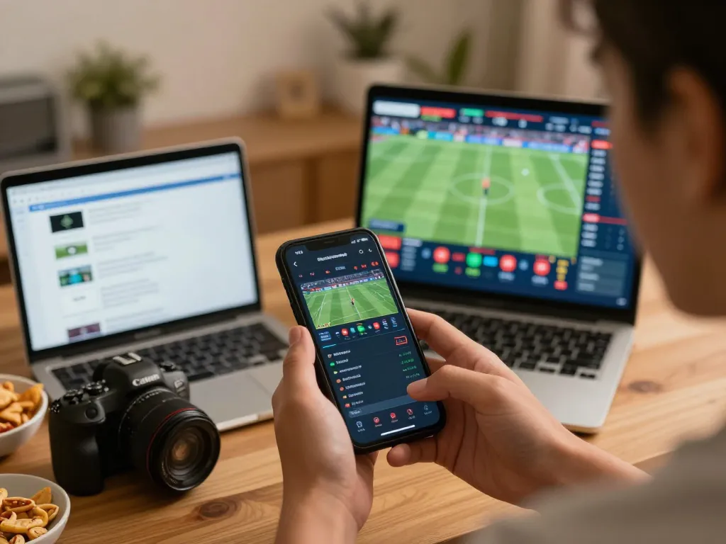 Engaging screenshot showing the pintu888top app on a smartphone, highlighting live sports betting excitement.