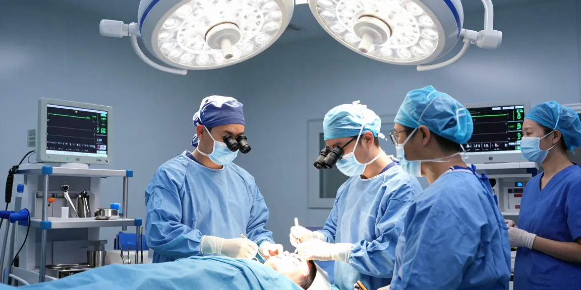 Brain surgery process by skilled surgeons, showcasing advanced techniques and medical equipment during a beyin ameliyatı in a surgical room.