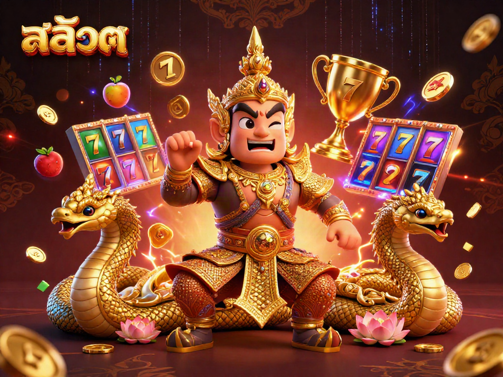 Engage with สล็อต slot machines featuring vibrant reels, jackpots, and lucky symbols in a lively casino scene.