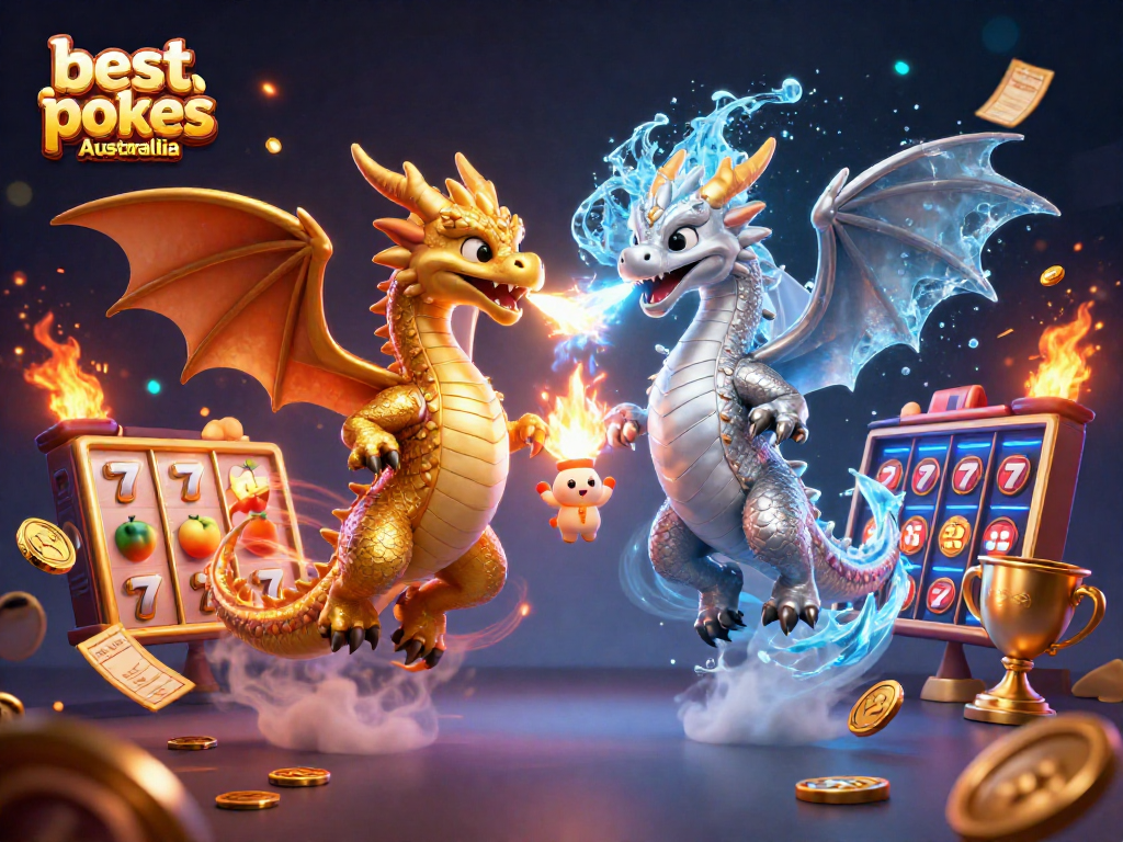 Engage with the best online pokies Australia in this vibrant, action-packed 3D illustration.