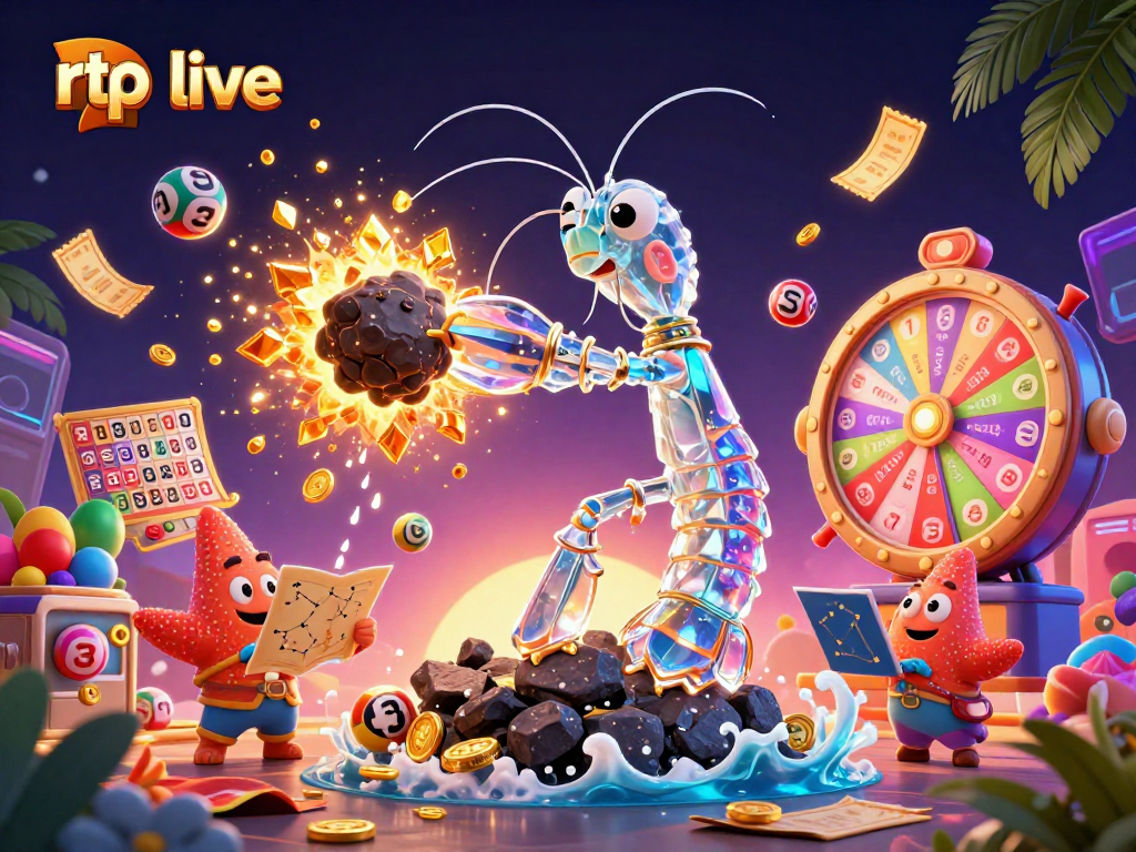 Experience rtp live excitement with vibrant lottery elements and dynamic cosmic characters.