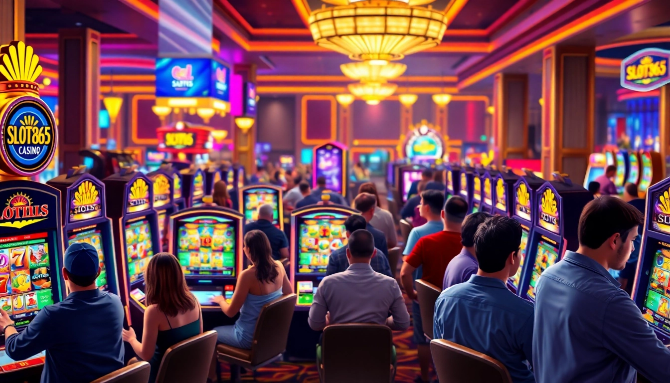 Raih keberuntungan di SLOT365 dengan berbagai mesin slot yang menarik dan pengunjung yang ceria.