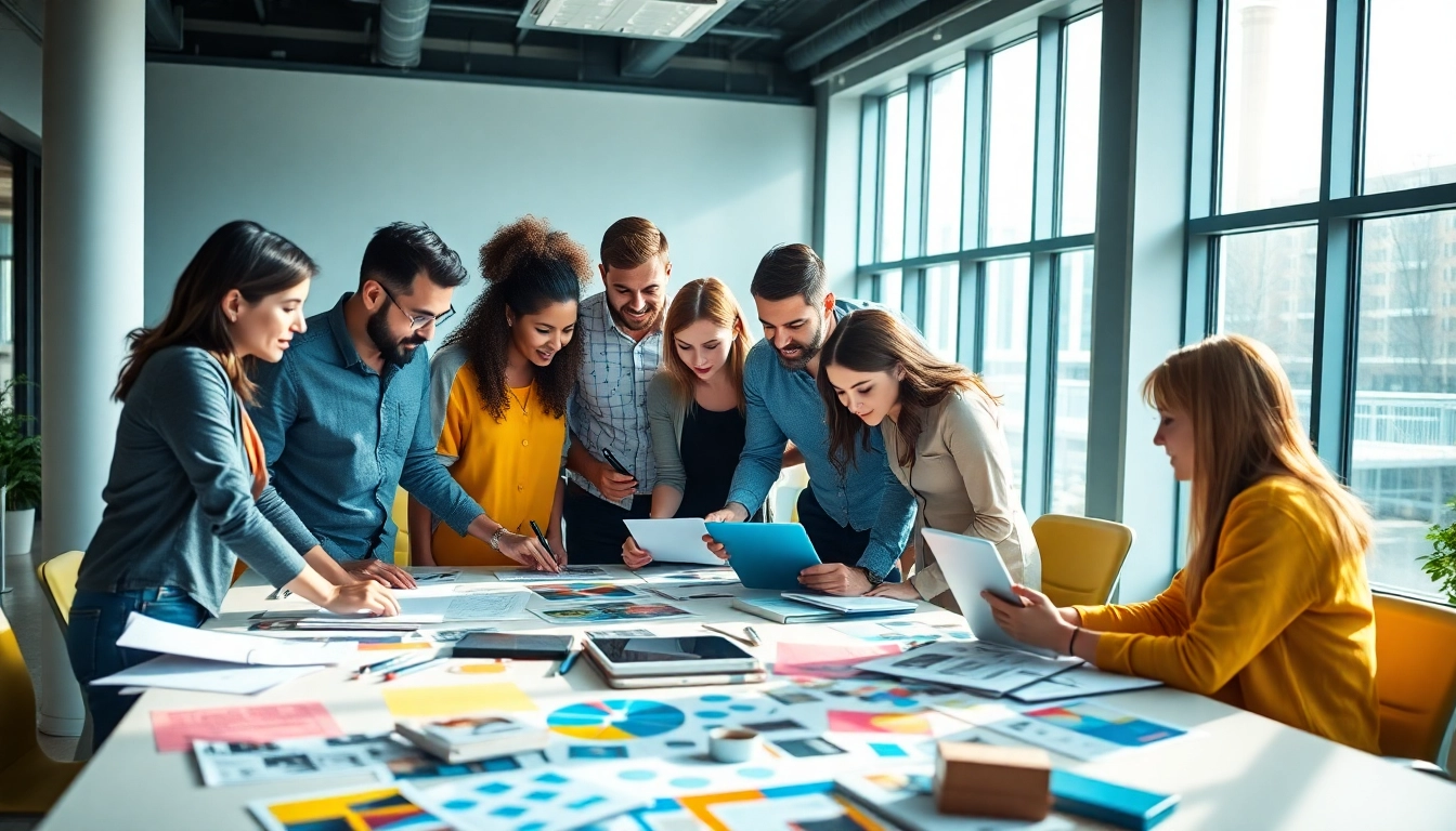 Graphic designers collaborating on projects at https://bestdesignersintheworld.com/ showcasing modern creativity.