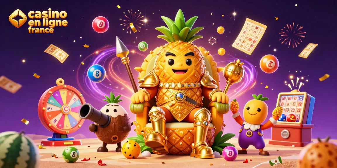 Jouez à casino en ligne France avec des personnages dynamiques et des éléments de loterie vibrants.