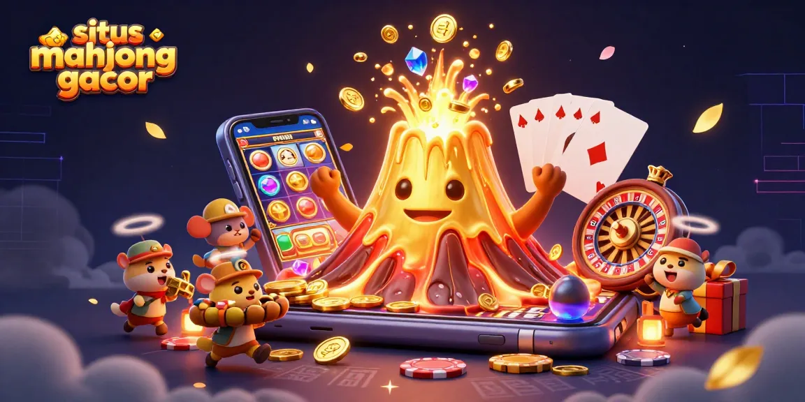 Play the exciting situs mahjong gacor game with a captivating golden volcano and treasure