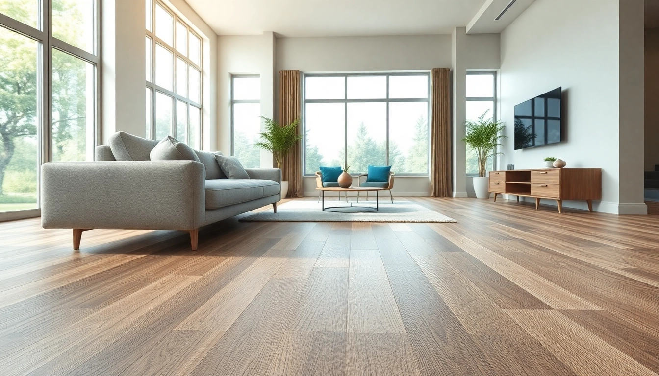 Enhance your space with luxury vinyl plank flooring in a modern living room setting.