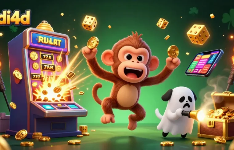 Experience budi4d's thrilling online casino action with a ghost-hunter puppy tracking a mischievous monkey!
