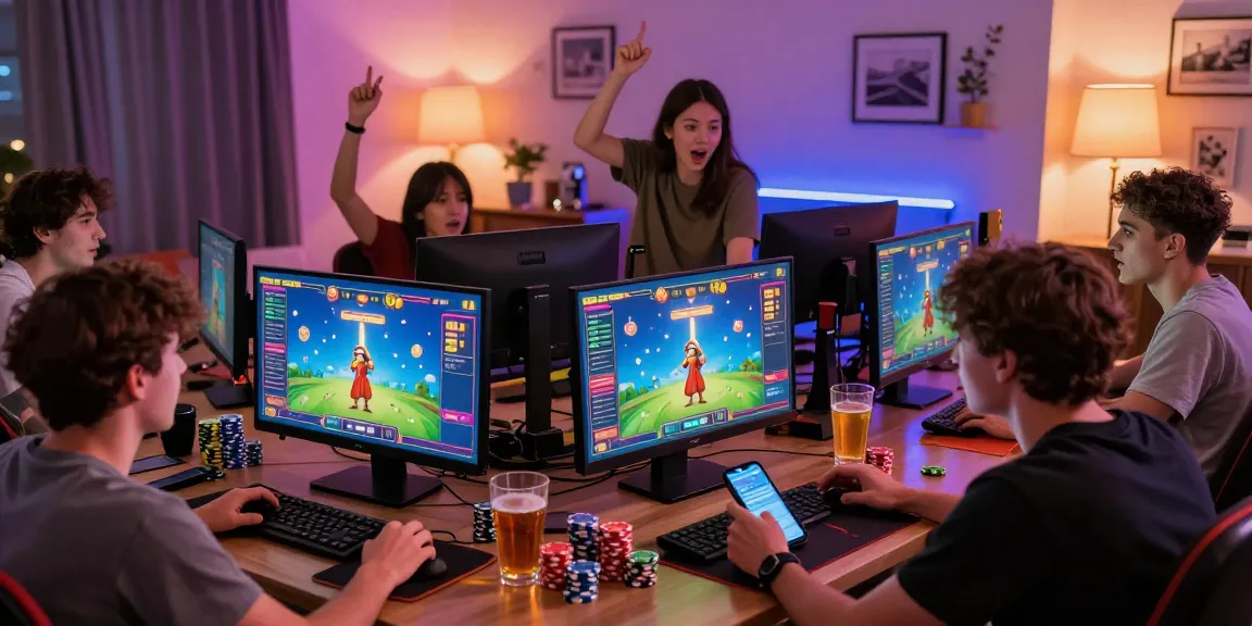 A group enjoying the aviator game in a lively gaming environment, showcasing excitement and engagement.