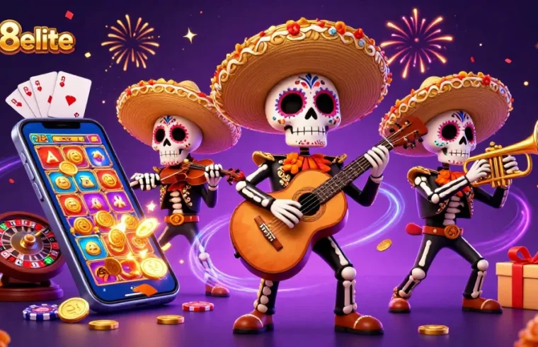 Experience the thrilling world of go88elite with a lively mariachi band surrounded by vibrant gaming elements.