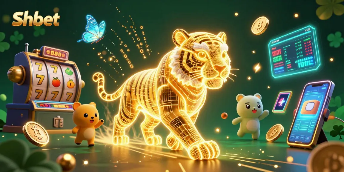 Experience thrilling gaming at Sh bet with vibrant casino-themed digital illustration showcasing lively slot elements.