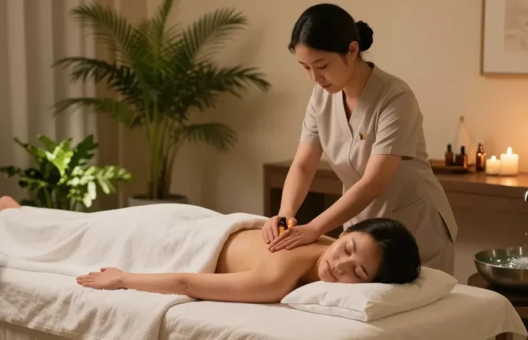 Relaxing 서울출장안마 session at a luxury spa with soothing ambiance and professional therapist