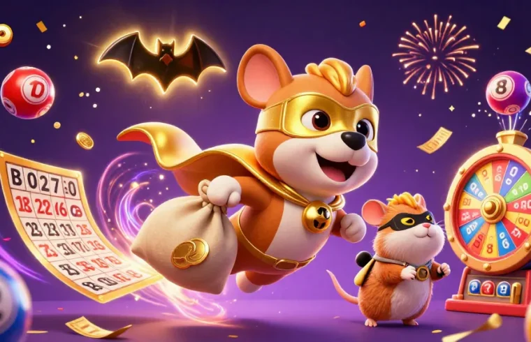 spbo superheroes capture magic in a colorful casino world, featuring a flying dog and hamster.